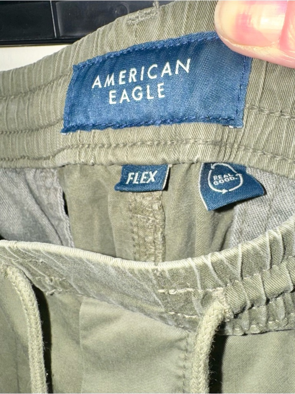 American Eagle Outfitters Olive Green Drawstring Joggers - Picture 4 of 10